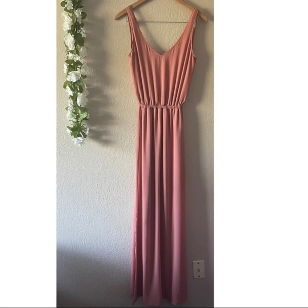 NWOT SMYMM Dark Pink Kendall Sleeveless Maxi Dress - Rustic Mauve Crisp
